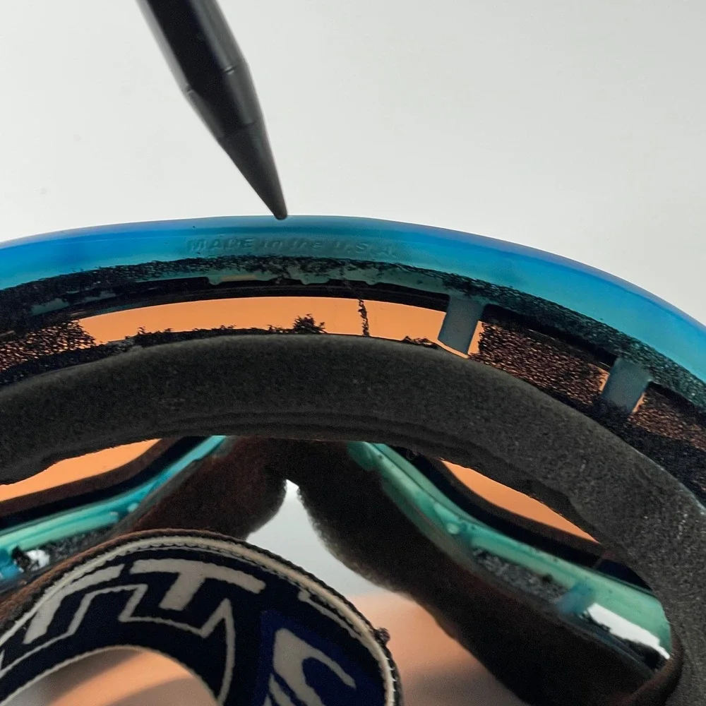 Scott Vintage Ski Goggles Blue Teal Orange Lens *fair condition
